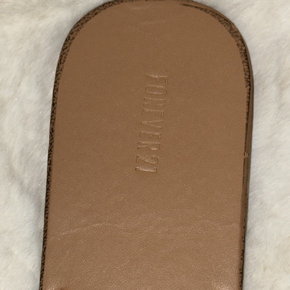 Forever 21 Croc Vegan Leather Slides Sandals Pink Women’s Size 9 - Picture 2 of 9